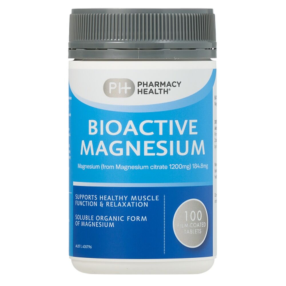 Pharmacy Health Bioactive Magnesium 100 Tablets