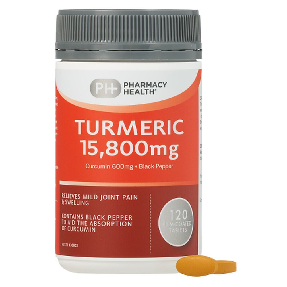 Pharmacy Health Turmeric 15800mg Curcumin 120 Tablets