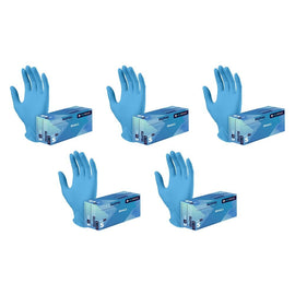 Medstock Blue Nitrile Gloves Small 100 Pack Bundle of 5