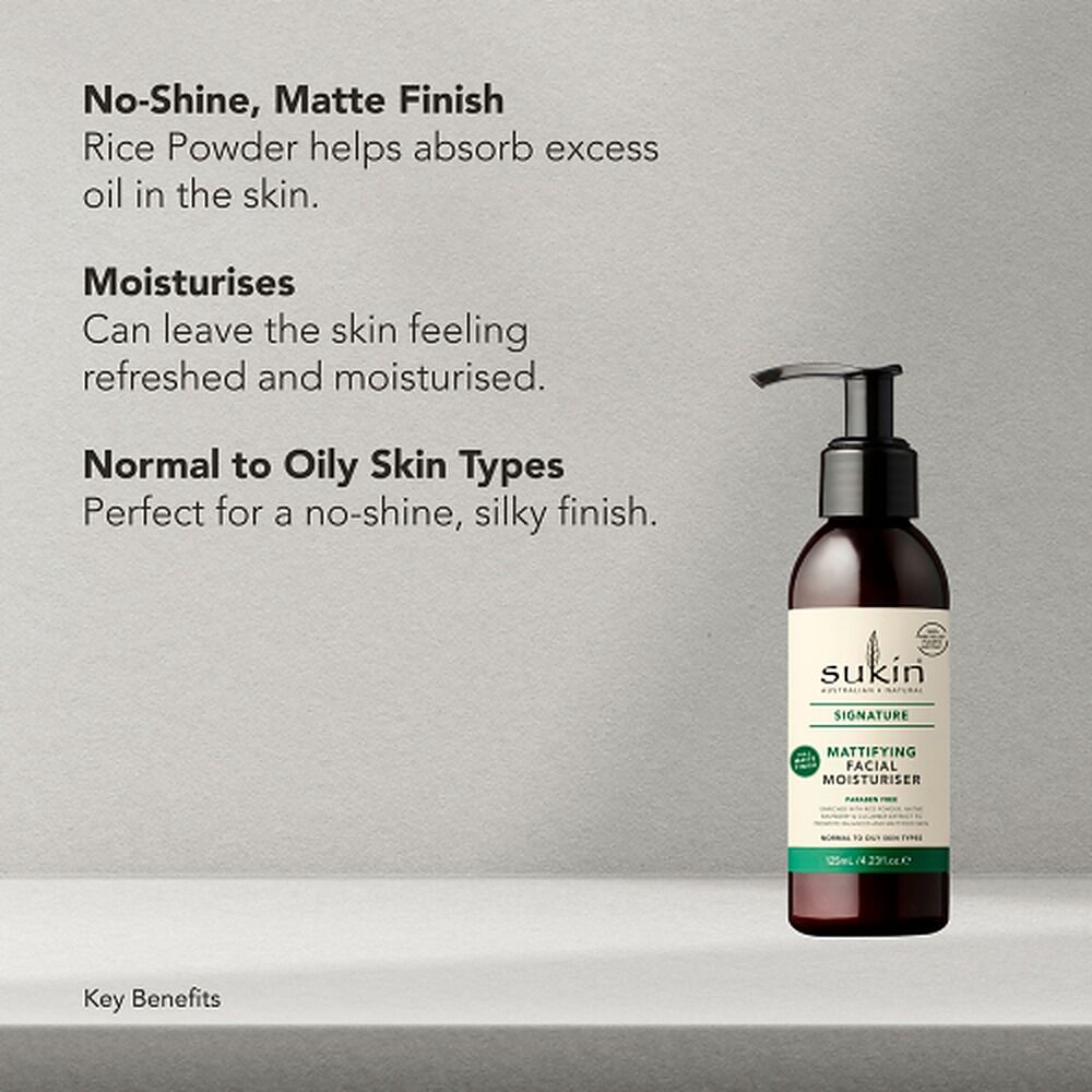Sukin Signature Mattifying Facial Moisturiser 125mL
