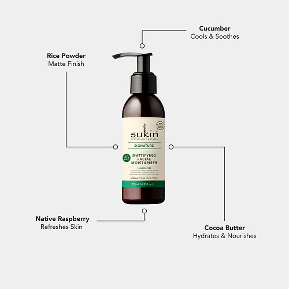 Sukin Signature Mattifying Facial Moisturiser 125mL