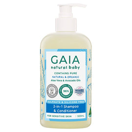GAIA Natural Baby 2-in-1 Shampoo & Conditioner 500mL