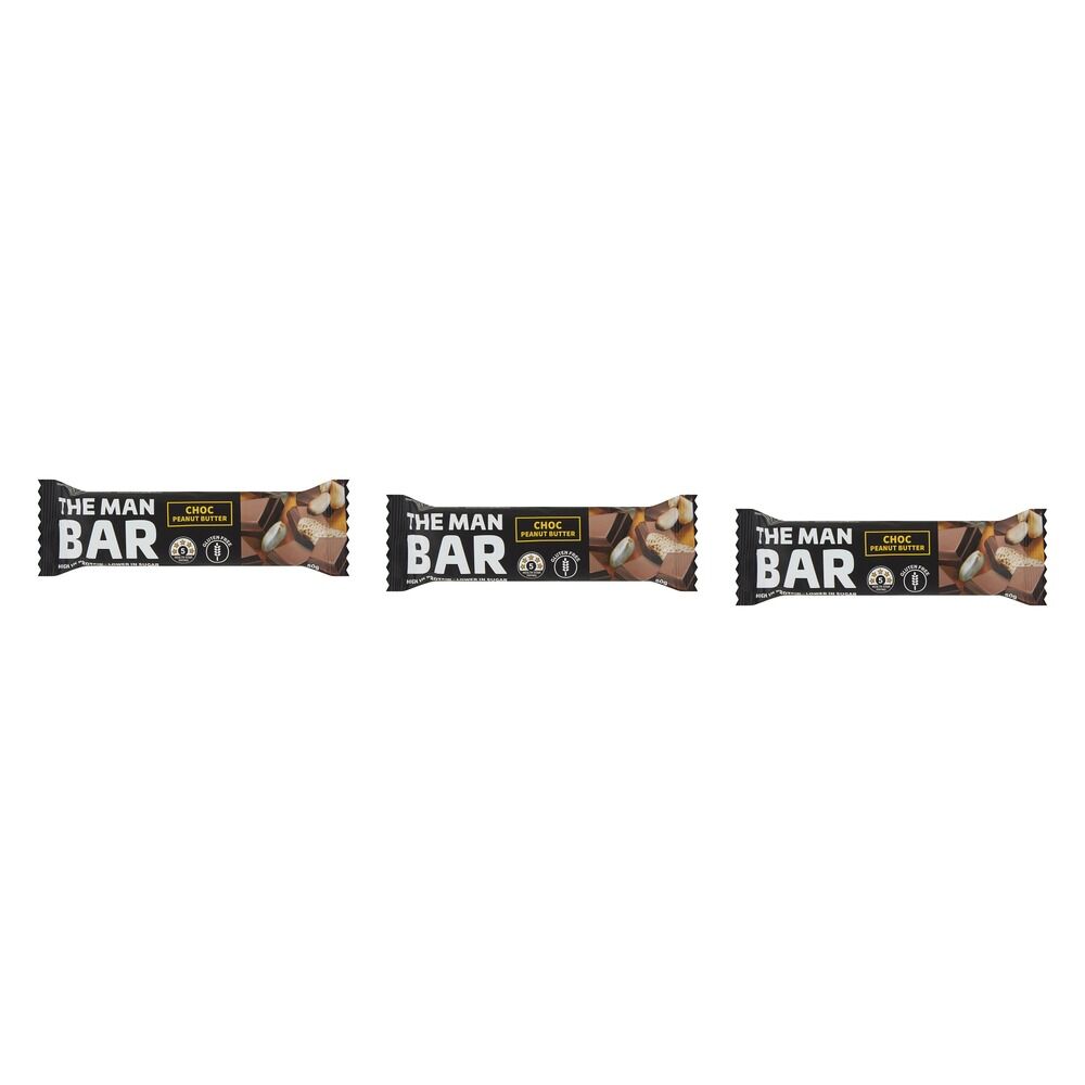 The Man Shake Choc Peanut Butter Bar 50g Pack of 3