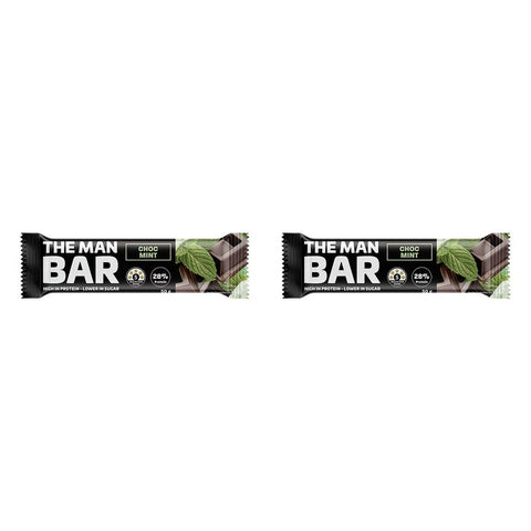 The Man Bar High Protein Choc Mint 50g Pack of 2