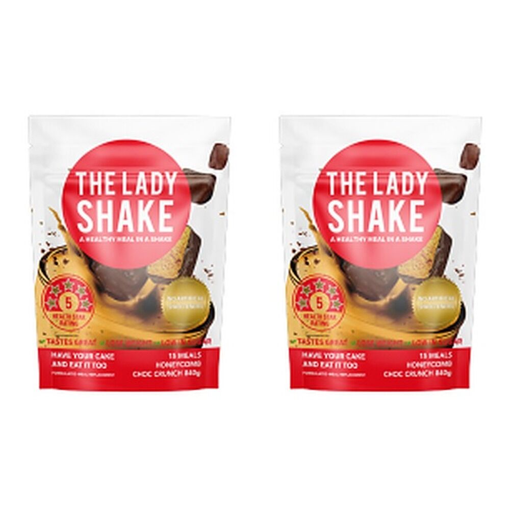 The Man Shake Honeycomb Chocolate Crunch 840g Pack of 2