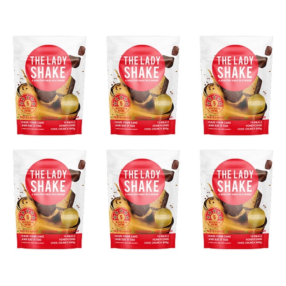 The Man Shake Honeycomb Chocolate Crunch 840g Pack of 6