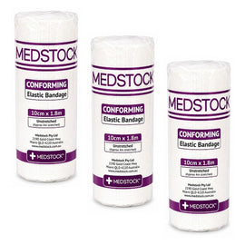 Medstock Conforming Bandage 10cm x 1.8m Pack of 3