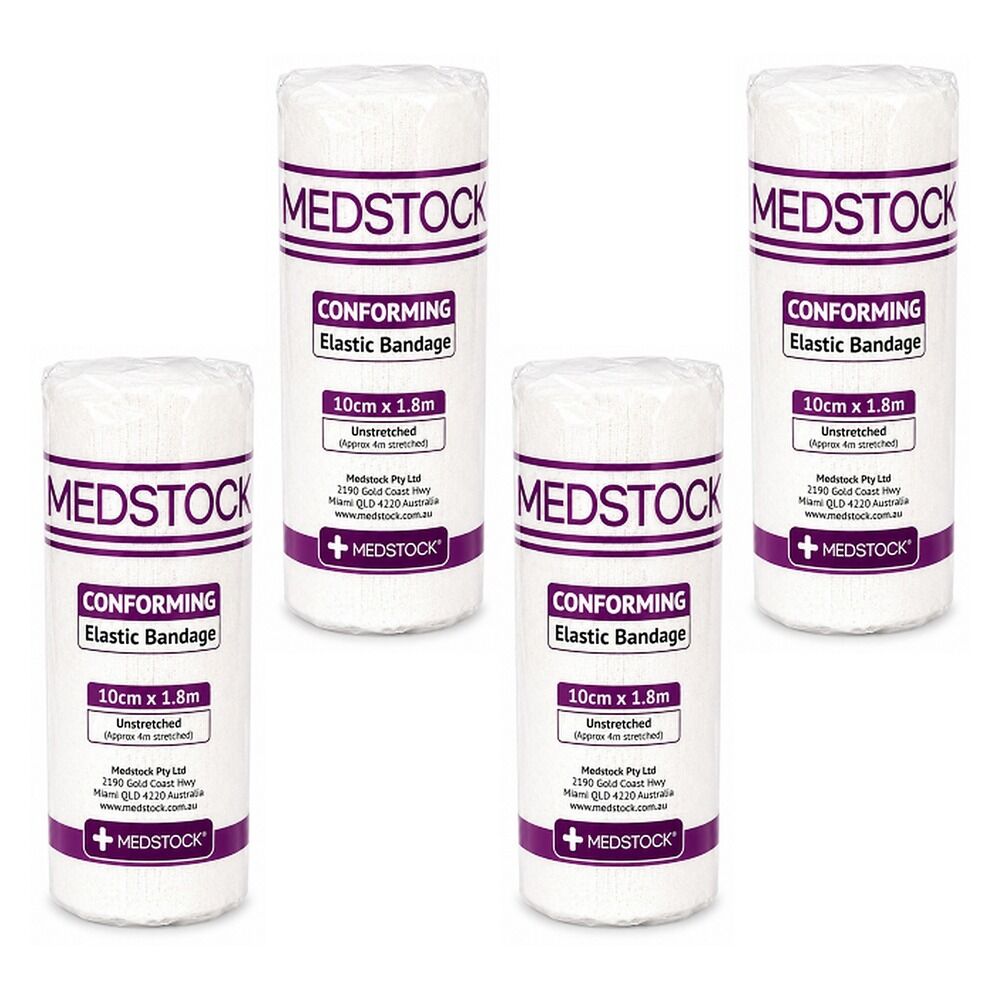 Medstock Conforming Bandage 10cm x 1.8m Pack of 4