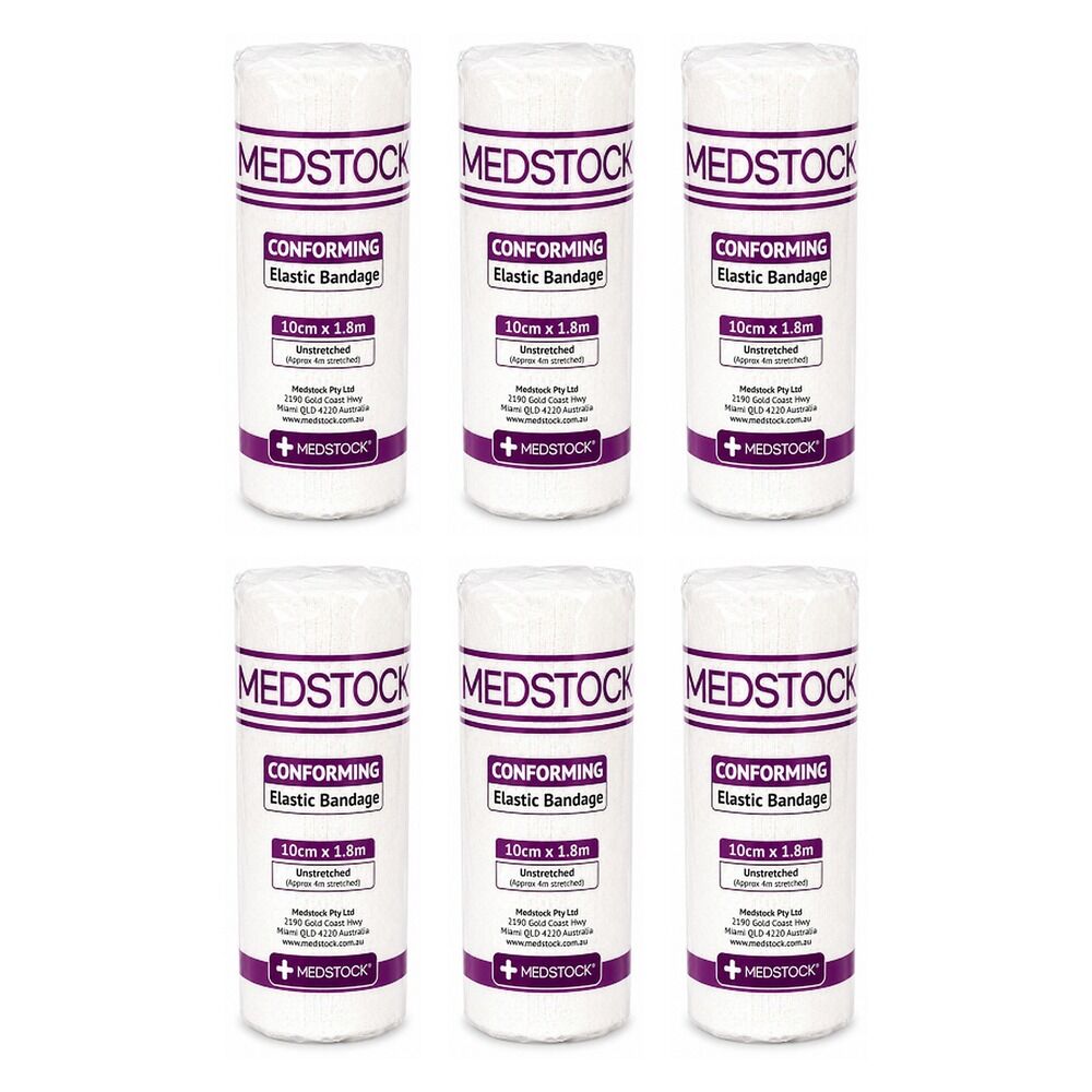 Medstock Conforming Bandage 10cm x 1.8m Pack of 6