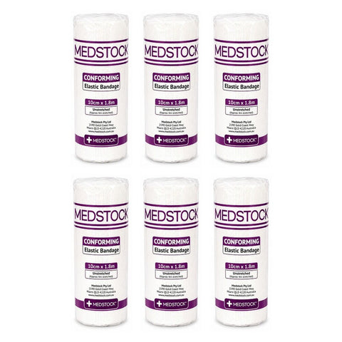 Medstock Conforming Bandage 10cm x 1.8m Pack of 6
