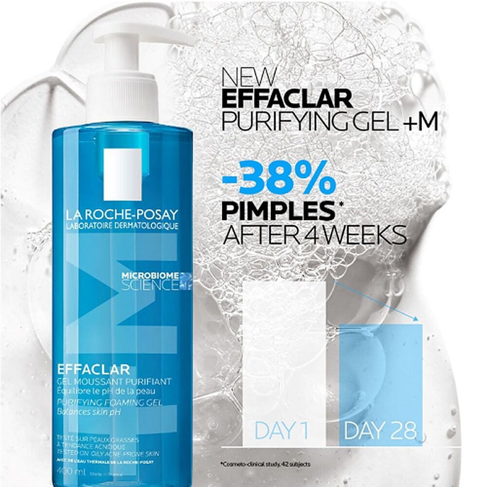 La Roche-Posay Effaclar +M Purifying Foaming Gel Cleanser 400mL