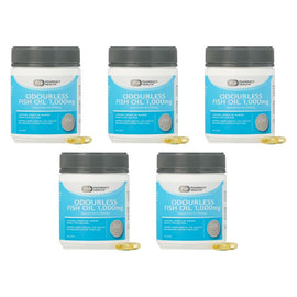 Pharmacy Health Odourless Fish Oil 1000mg 200 Capsules Pack of 5