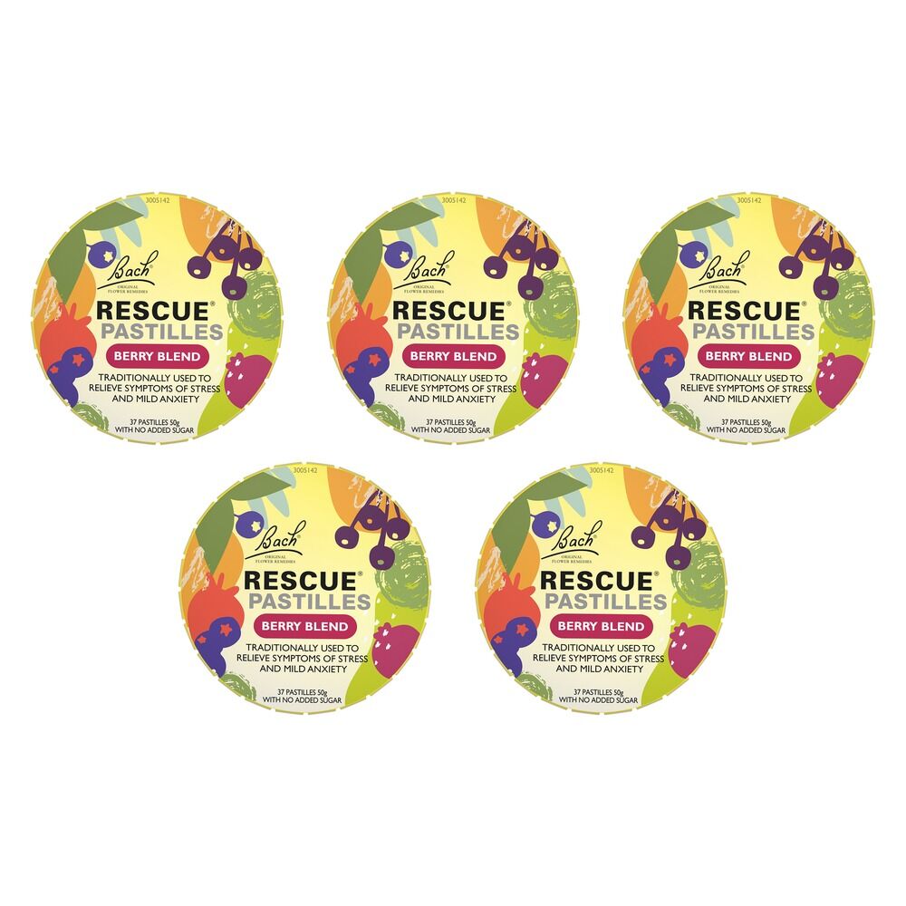 Rescue Pastilles Berry Blend 50g Pack of 5