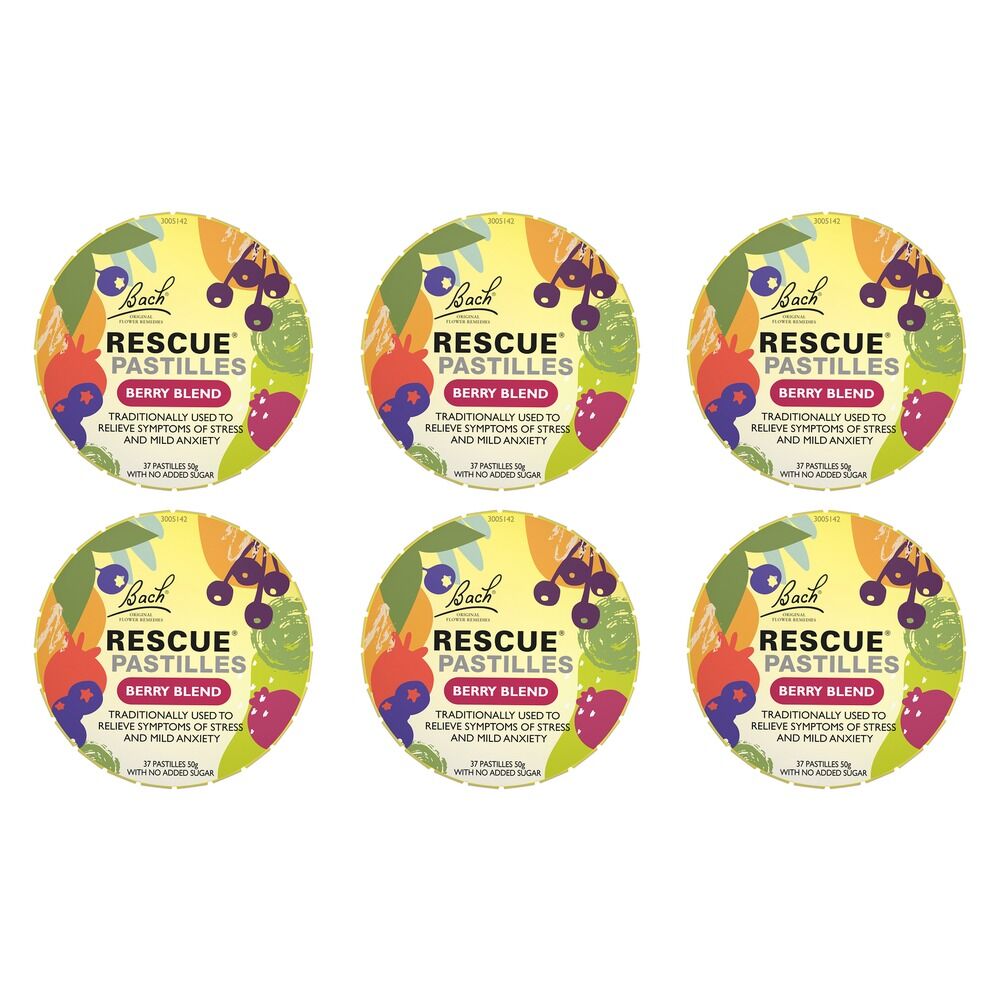 Rescue Pastilles Berry Blend 50g Pack of 6