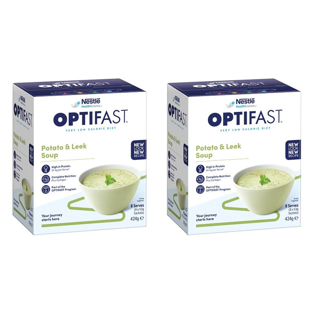 Optifast VLCD Potato and Leek Soup 8 Pack Bundle of 2