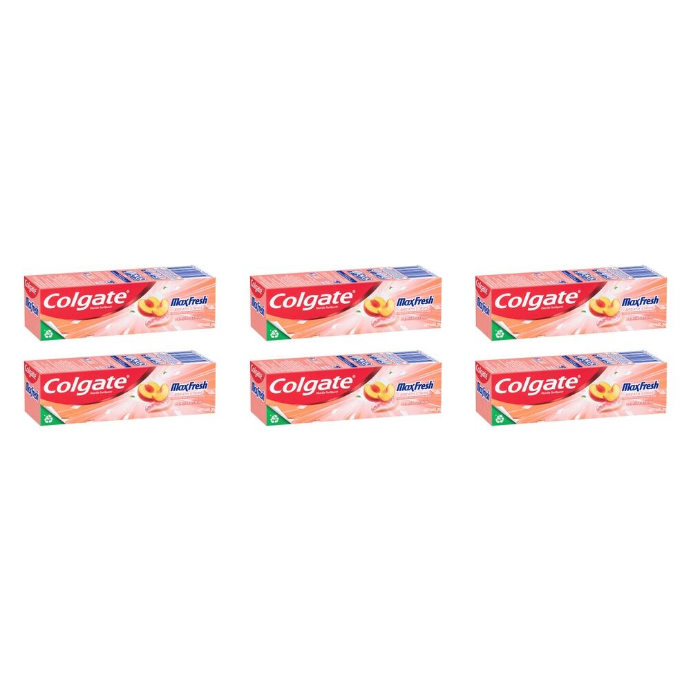Colgate Max Fresh Peach Passion Toothpaste 100g Pack of 6