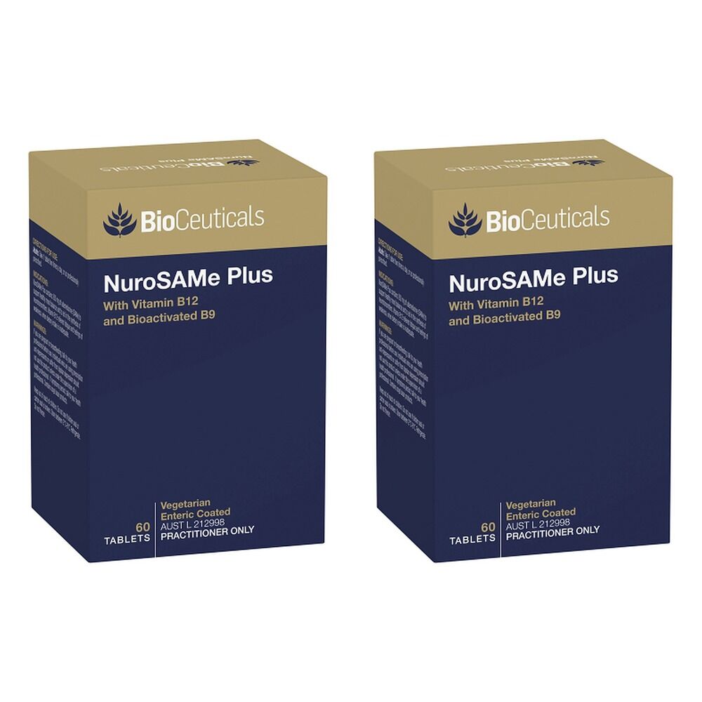 Bioceuticals NuroSAMe Plus SAMe 200mg 60 Tablets Pack of 2