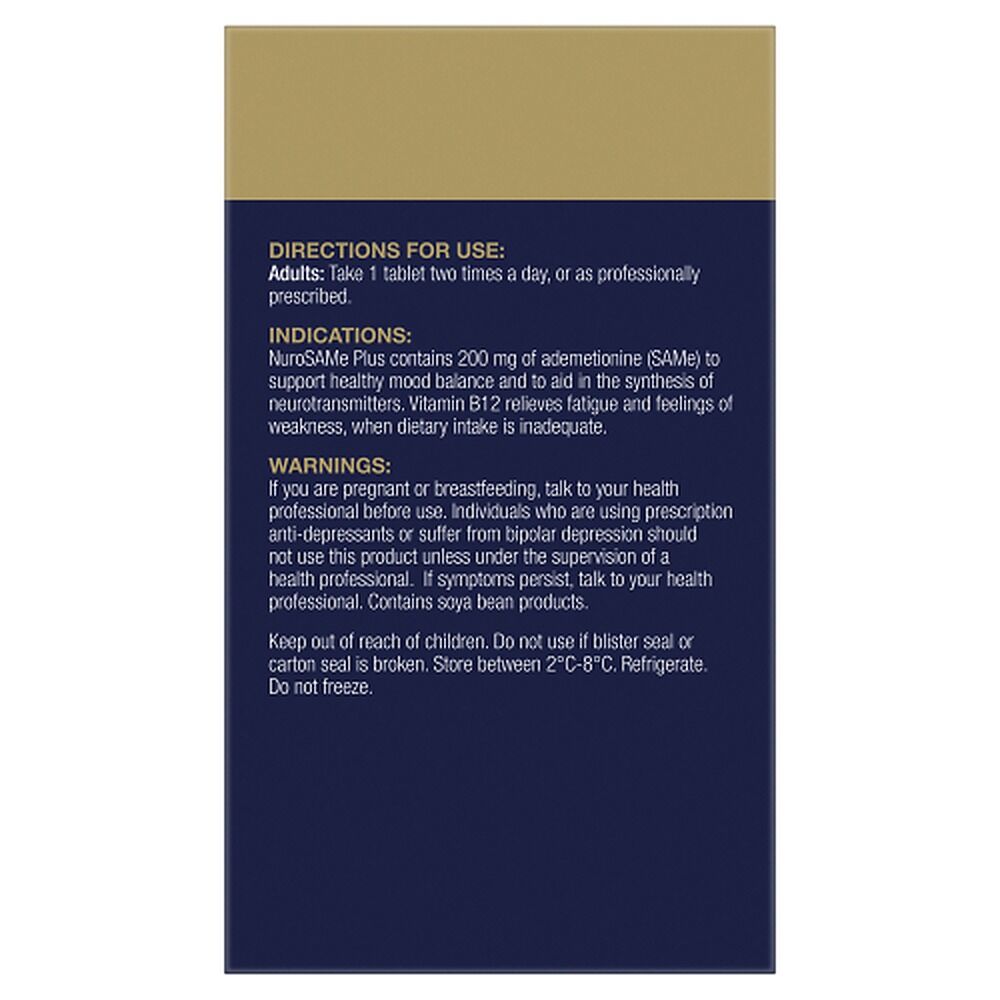 Bioceuticals NuroSAMe Plus SAMe 200mg 60 Tablets