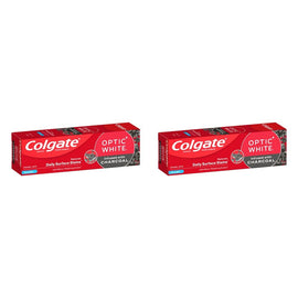Colgate Optic White Charcoal Toothpaste, Enamel Safe, 100g Pack of 2