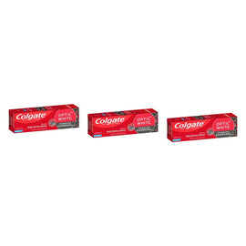 Colgate Optic White Charcoal Toothpaste, Enamel Safe, 100g Pack of 3