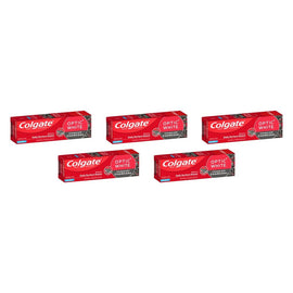 Colgate Optic White Charcoal Toothpaste, Enamel Safe, 100g Pack of 5