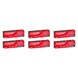 Colgate Optic White Charcoal Toothpaste, Enamel Safe, 100g Pack of 6