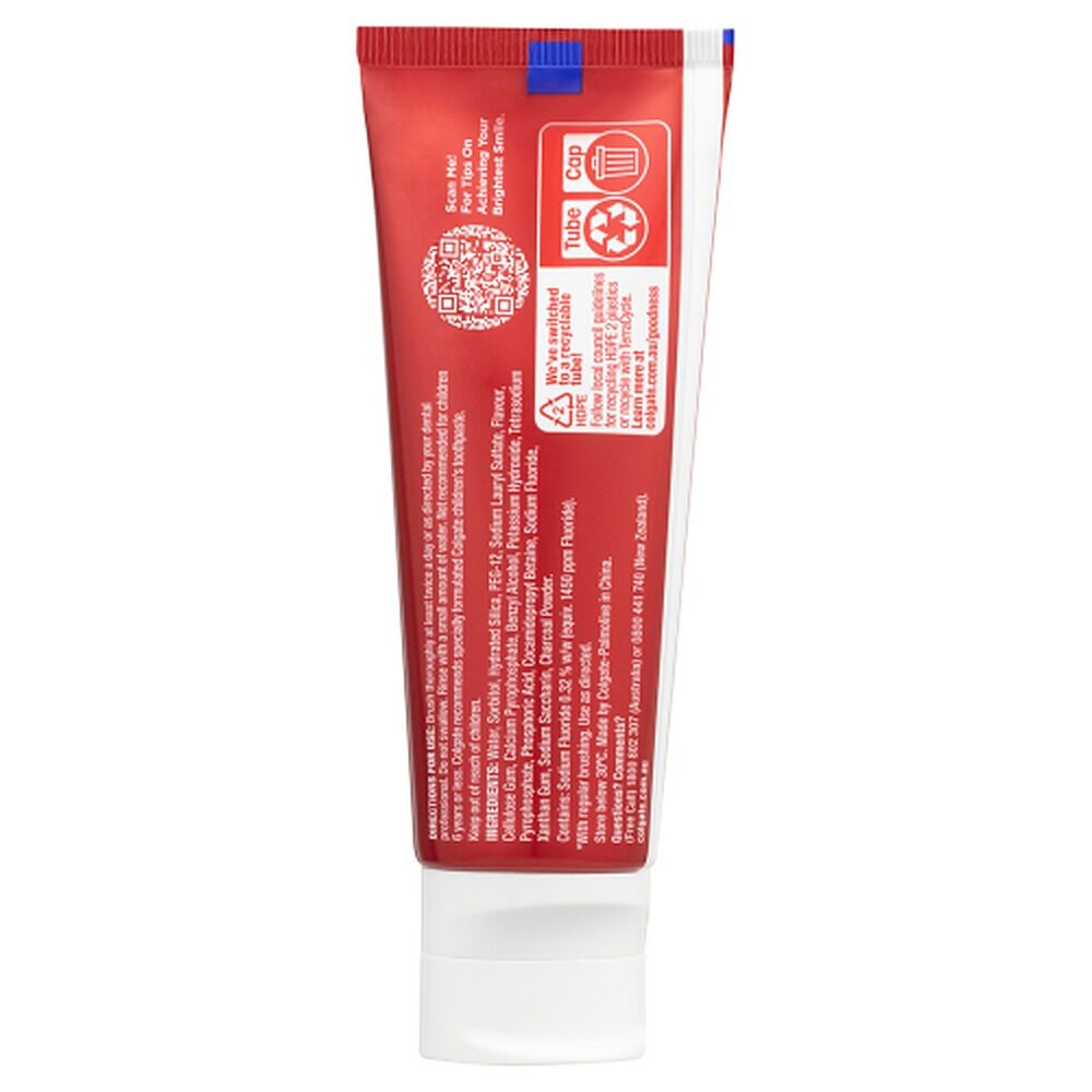 Colgate Optic White Charcoal Toothpaste, Enamel Safe, 100g