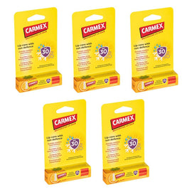 Carmex Tropical Sun Defence Stick SPF 30 4.25g Pack of 5