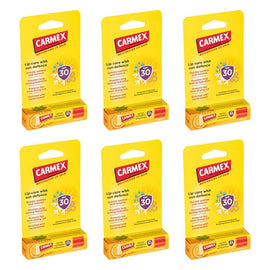 Carmex Tropical Sun Defence Stick SPF 30 4.25g Pack of 6