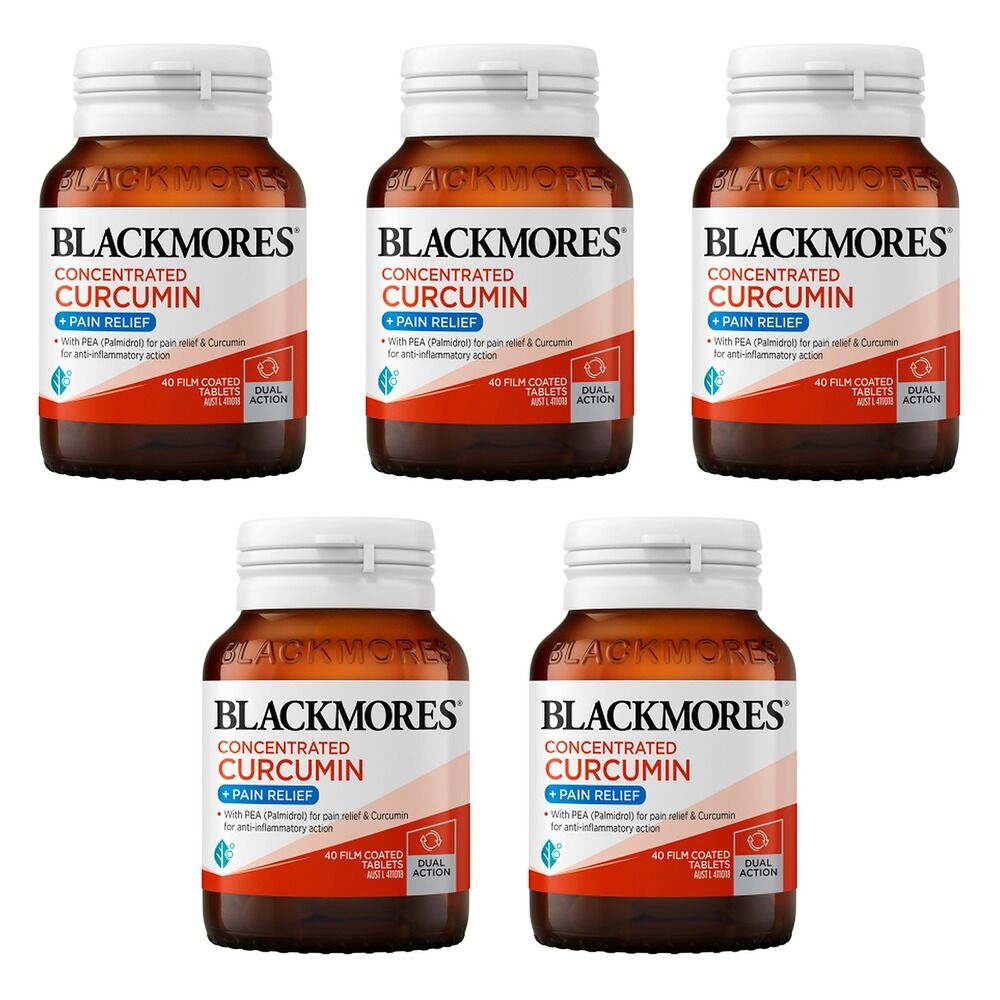 Blackmores Concentrated Curcumin + Pain Relief 40 Tablets Pack of 5