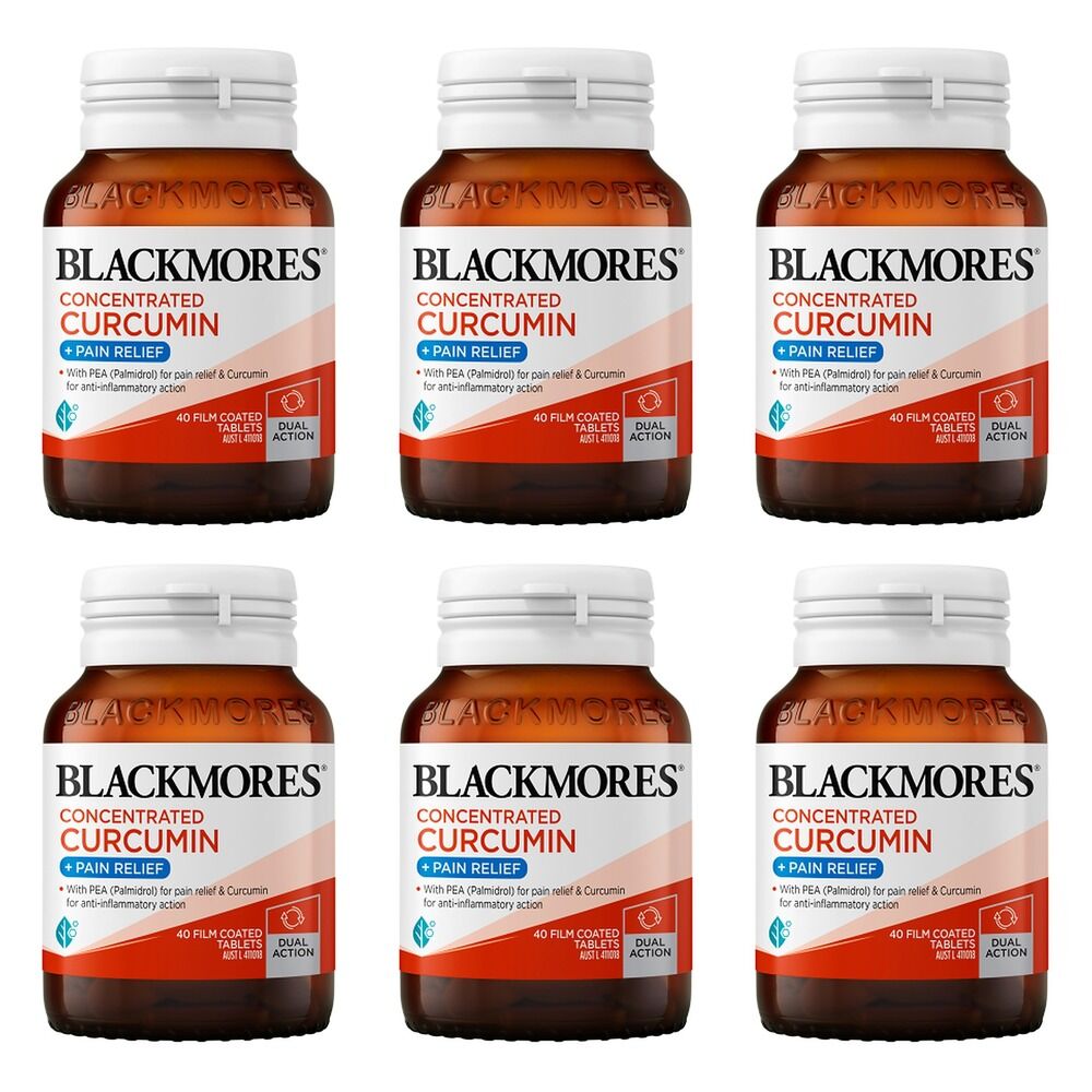 Blackmores Concentrated Curcumin + Pain Relief 40 Tablets Pack of 6