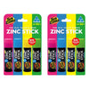 Sun Zapper Sticks Rainbow Mixed SPF50+ 12g x 4 Pack Bundle of 2
