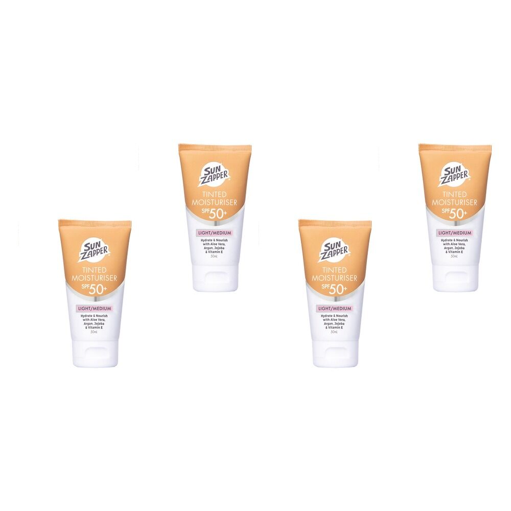 Sun Zapper Tinted Moisturiser SPF 50+ Light / Medium Pack of 4