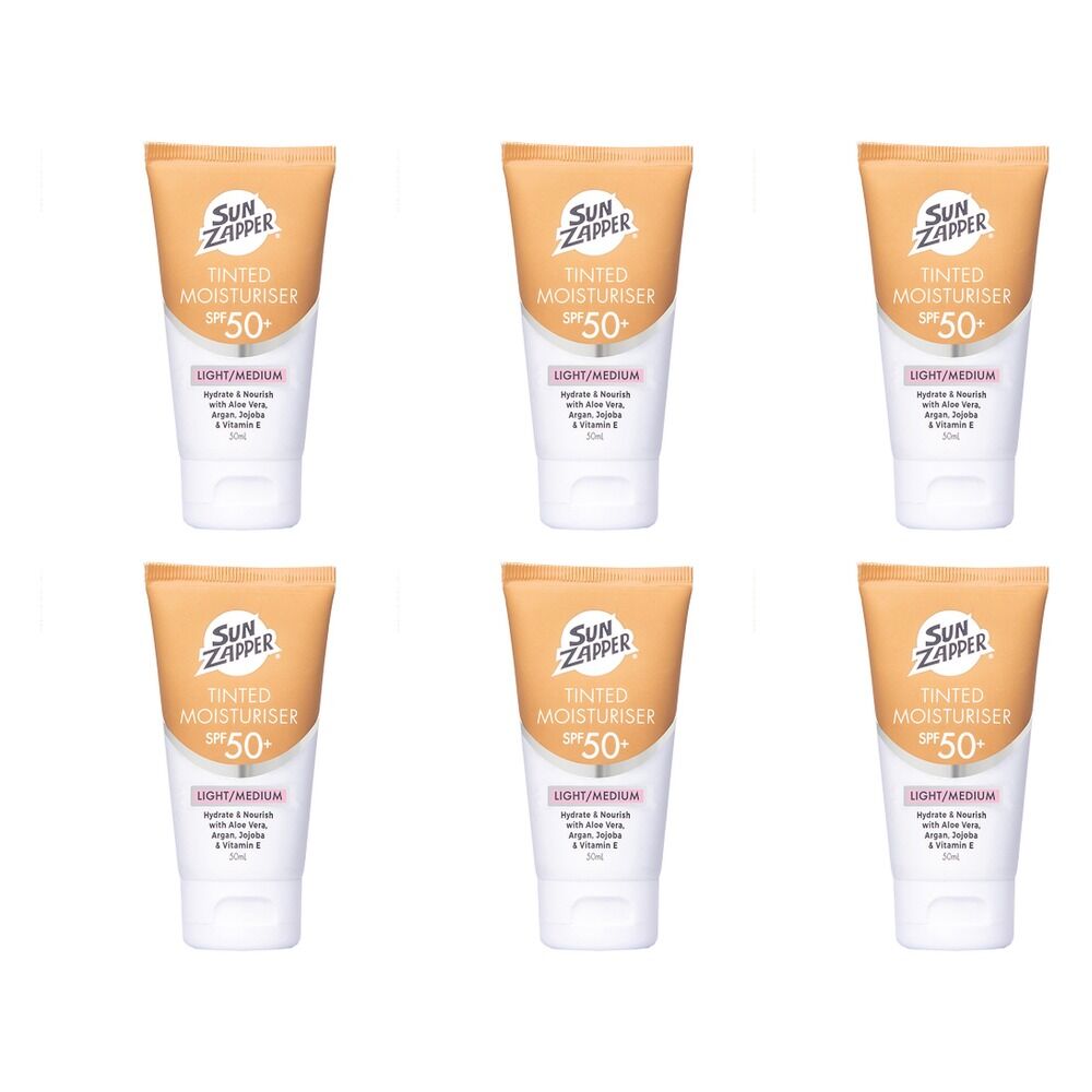 Sun Zapper Tinted Moisturiser SPF 50+ Light / Medium Pack of 6