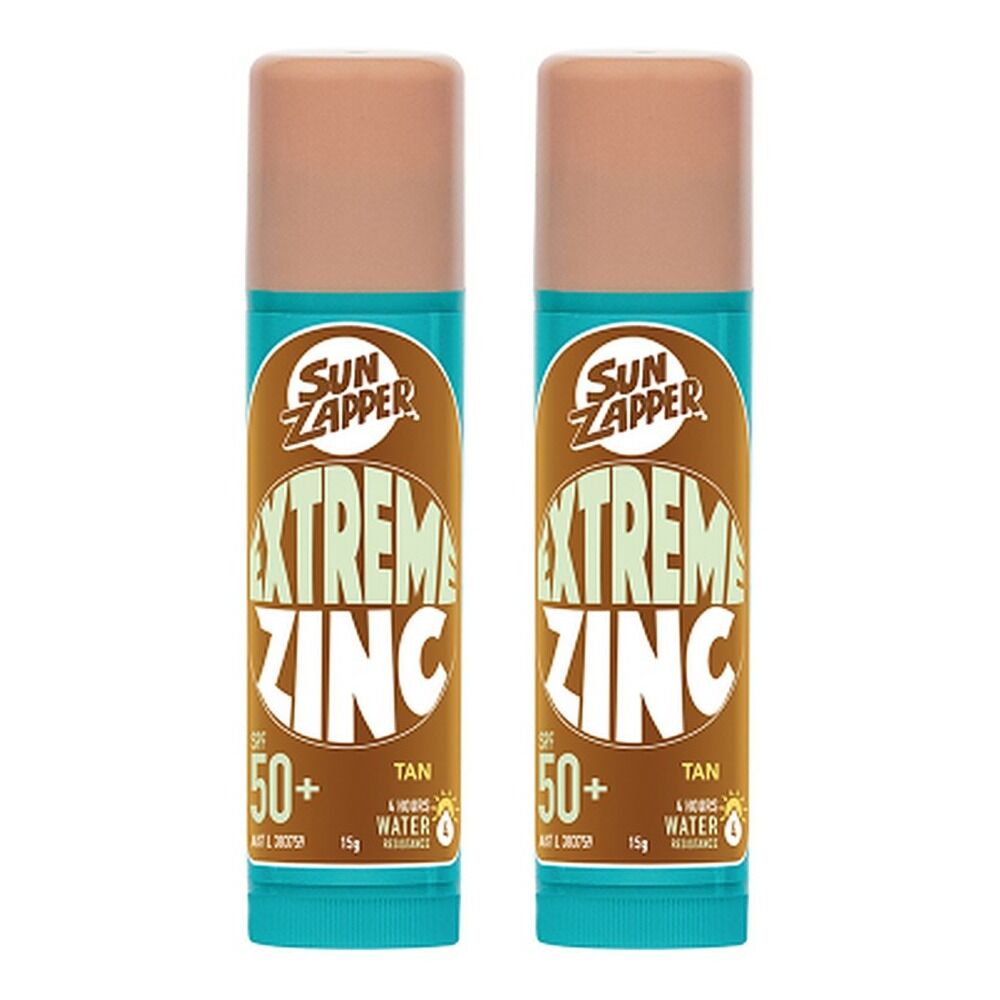 Sun Zapper Extreme Zinc Stick Tan 15g Pack of 2