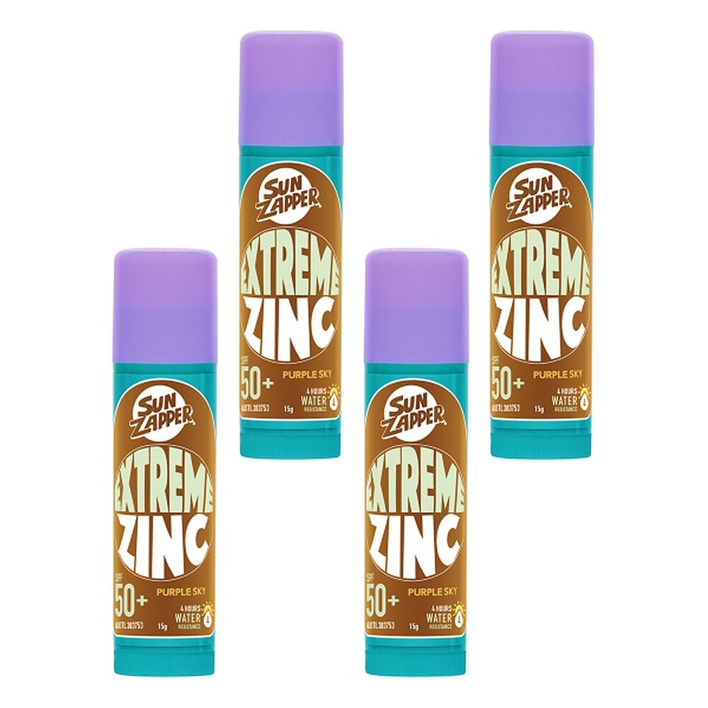 Sun Zapper Extreme Zinc Stick Purple Sky 15g Pack of 4