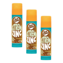 Sun Zapper Extreme Zinc Stick Orange Sun 15g Pack of 3