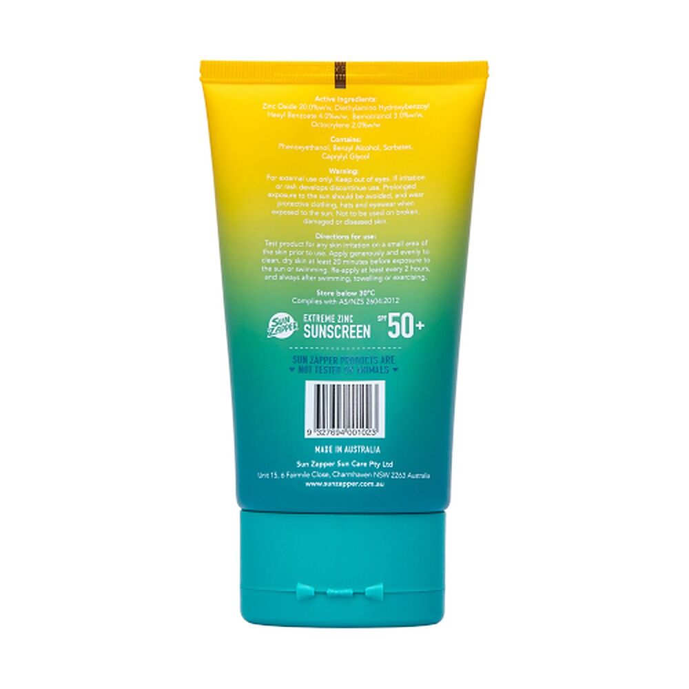 Sun Zapper Extreme Zinc Sunscreen Lotion SPF50+ 90mL