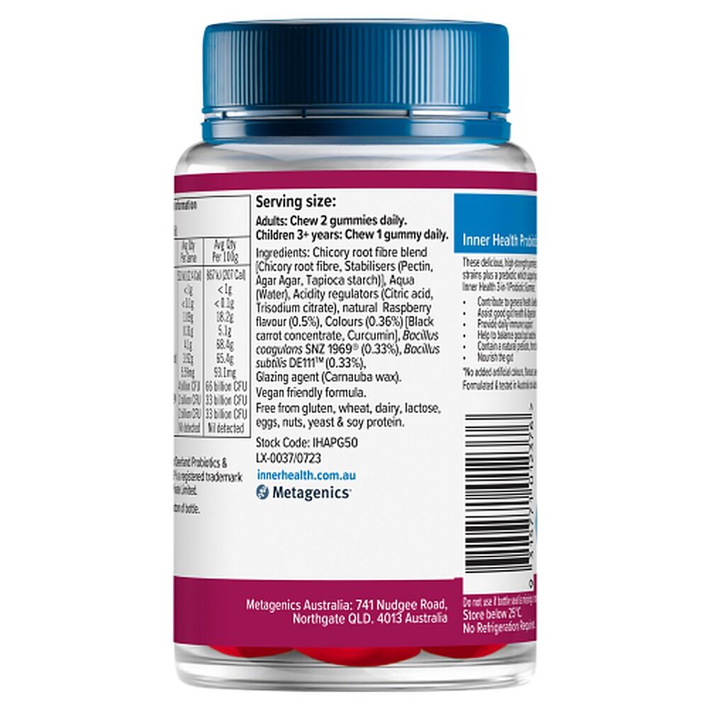 Inner Health 3-in-1 Probiotic Gummies 50 Gummies