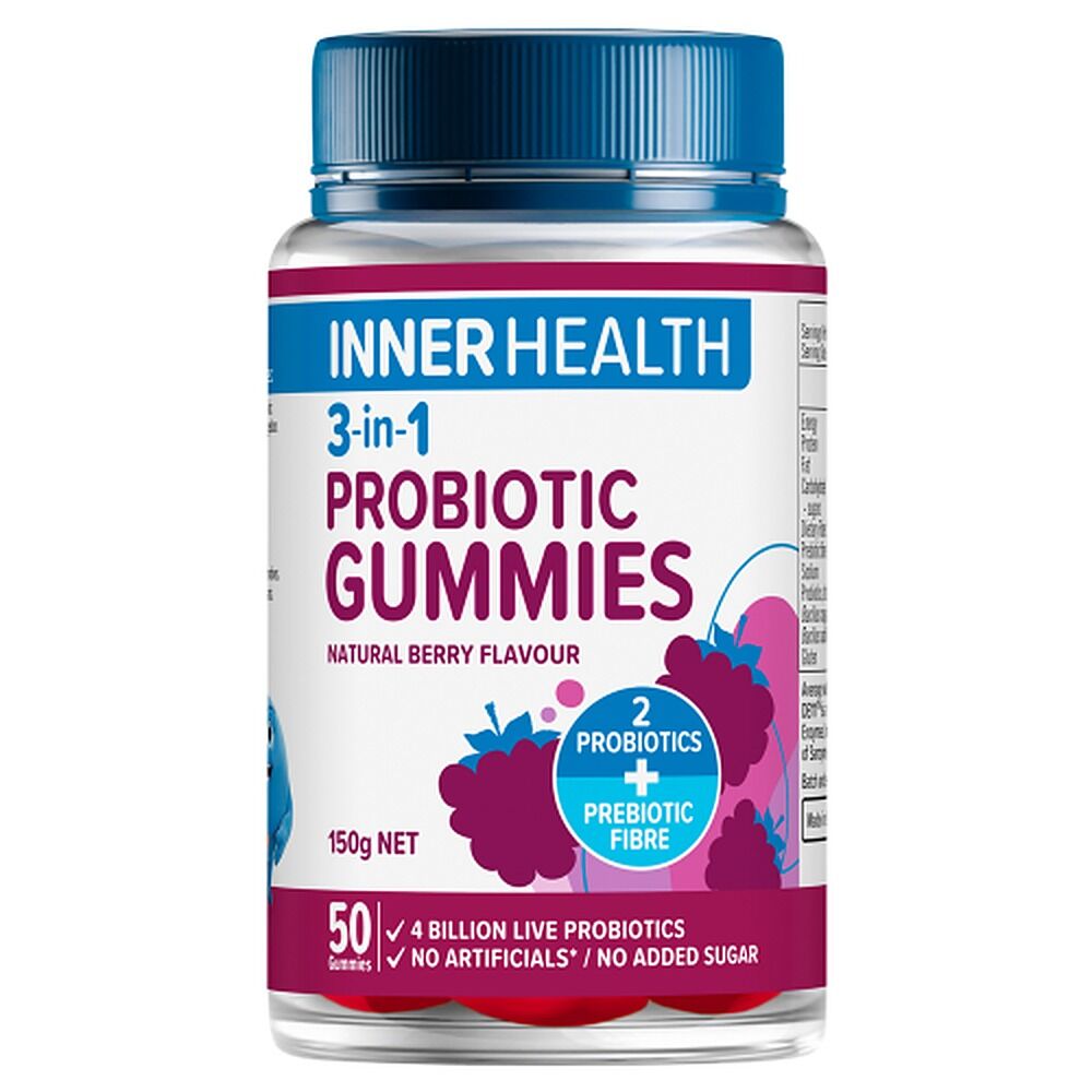 Inner Health 3-in-1 Probiotic Gummies 50 Gummies