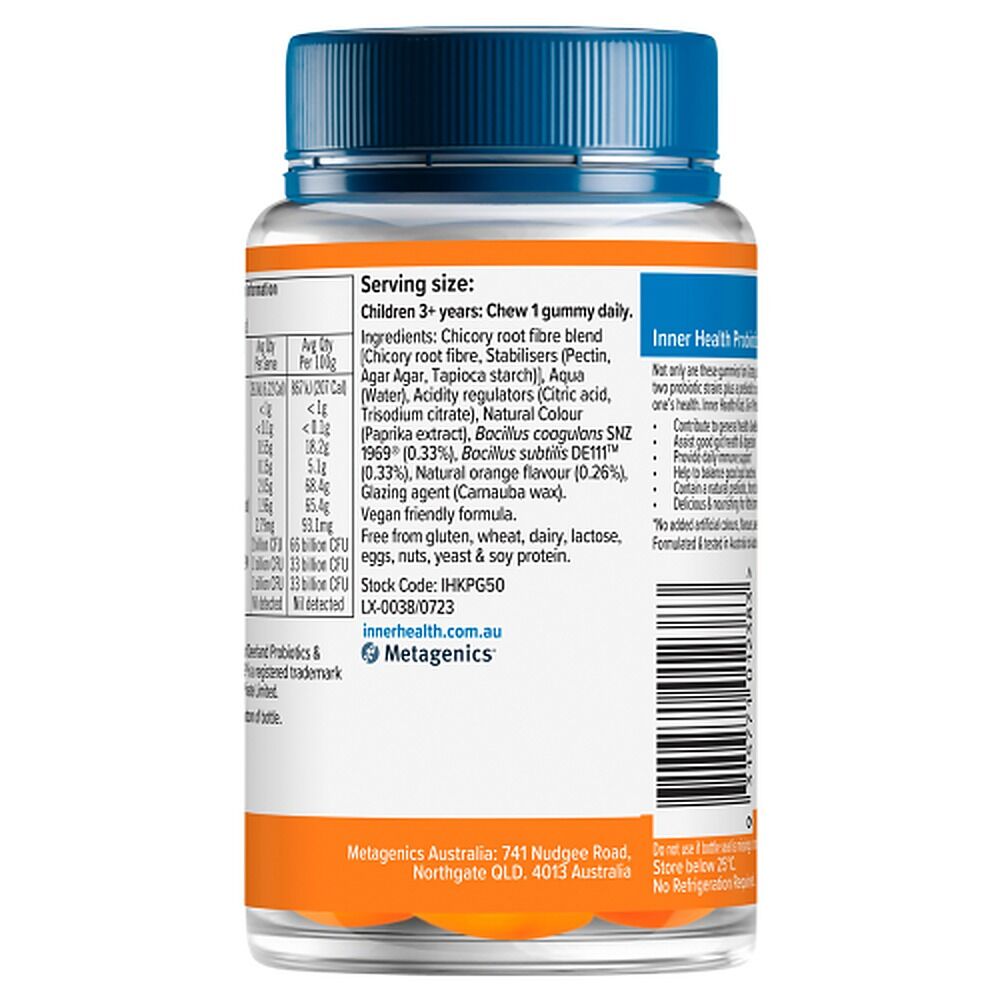 Inner Health Kids 3-in-1 Probiotic 50 Gummies