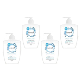 Femfresh Active Wash 600mL Pack of 4