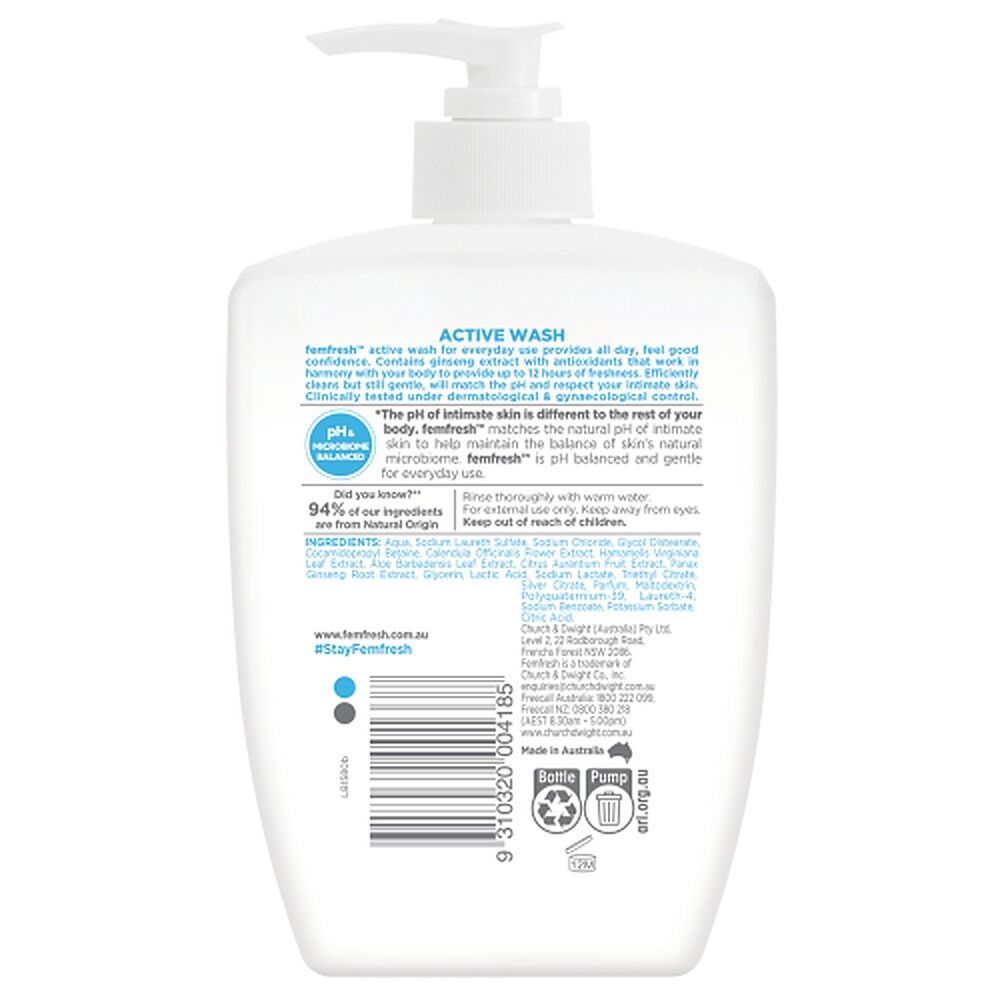 Femfresh Active Wash 600mL