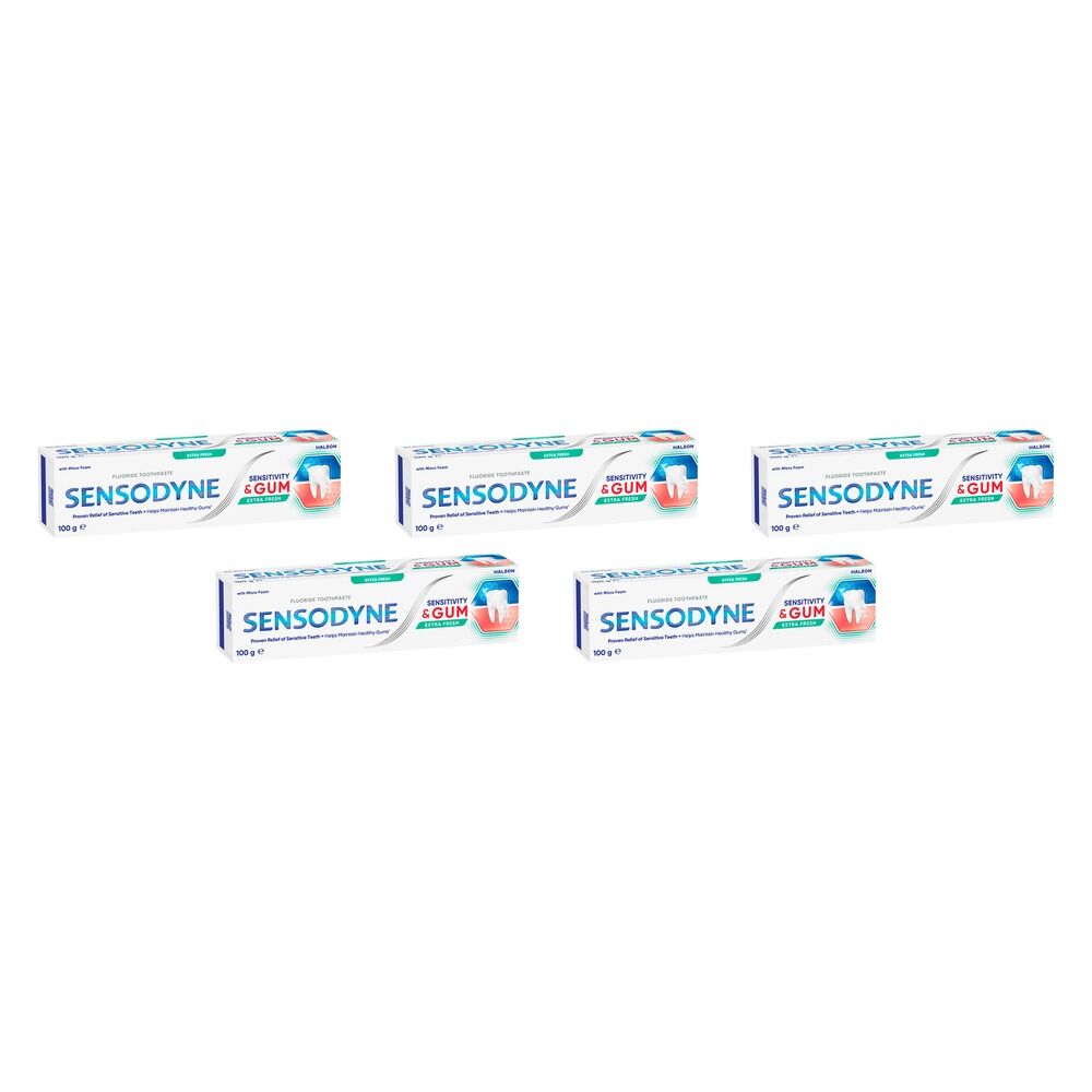 Sensodyne Sensitivity & Gum Extra Fresh Toothpaste 100g Pack of 5