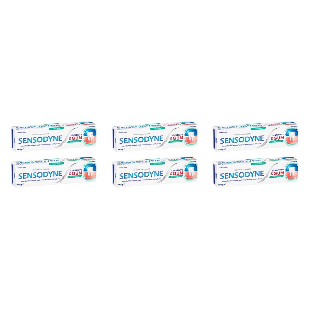 Sensodyne Sensitivity & Gum Extra Fresh Toothpaste 100g Pack of 6