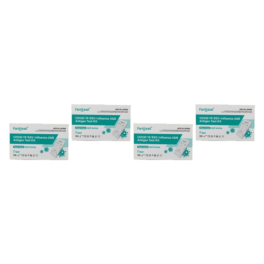 Fanttest Plus RSV/Flu A/B Covid-19 Rapid Antigen Test Pack of 4
