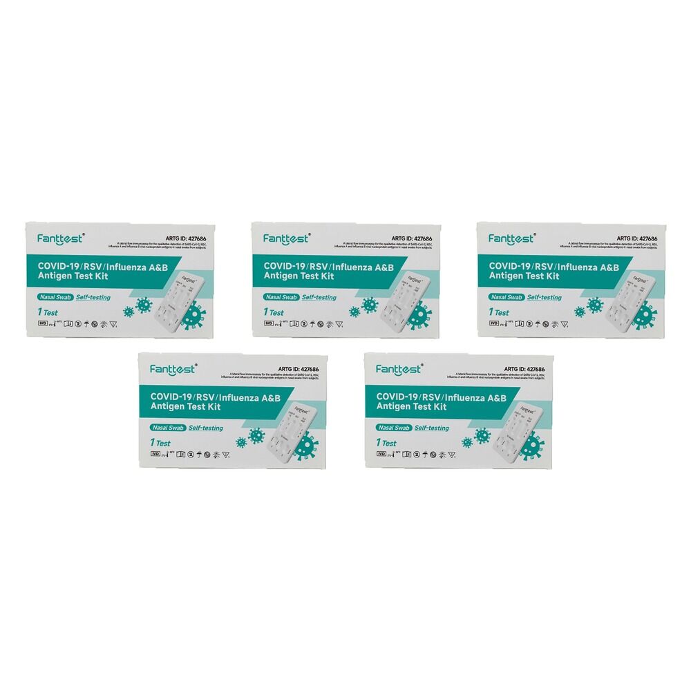 Fanttest Plus RSV/Flu A/B Covid-19 Rapid Antigen Test Pack of 5