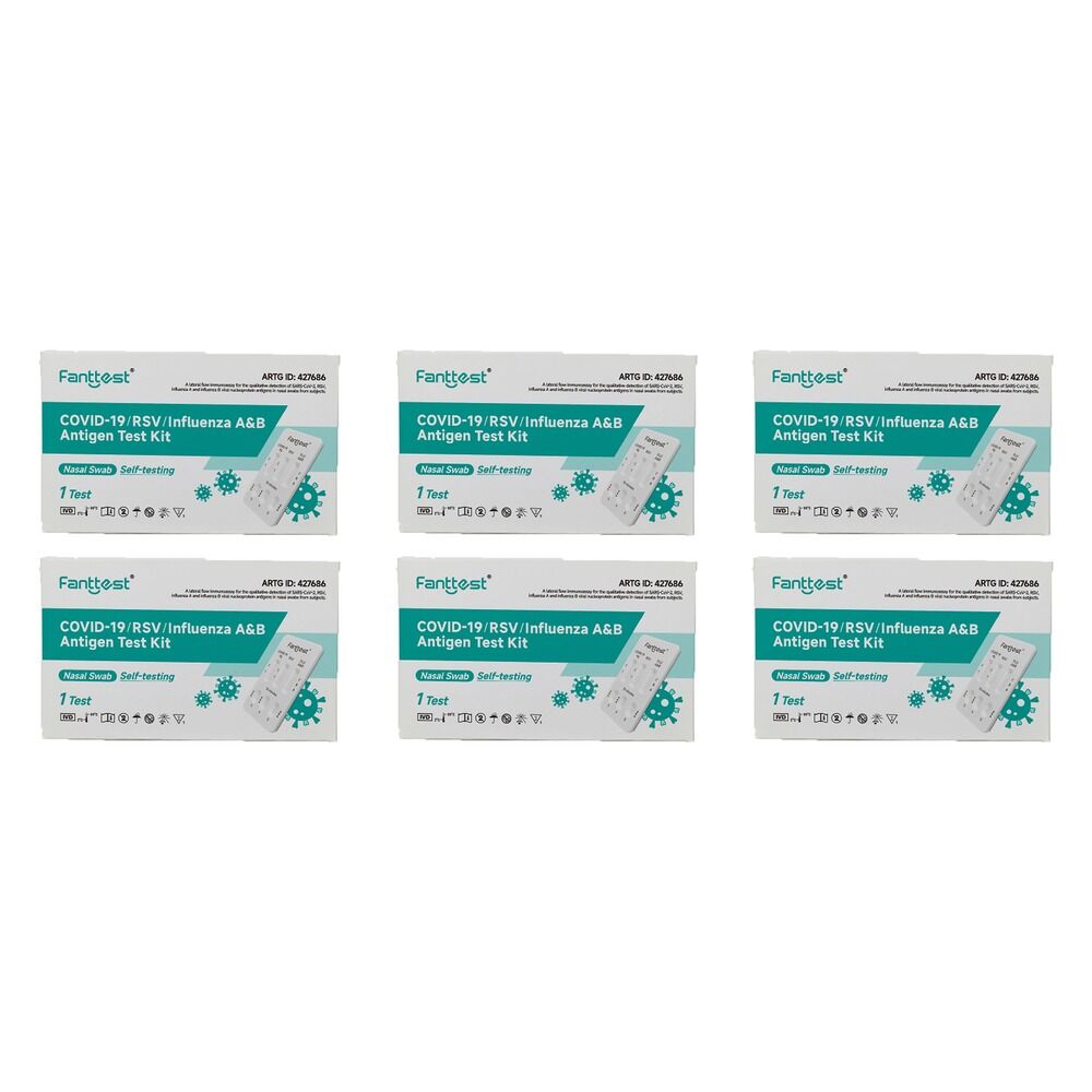 Fanttest Plus RSV/Flu A/B Covid-19 Rapid Antigen Test Pack of 6