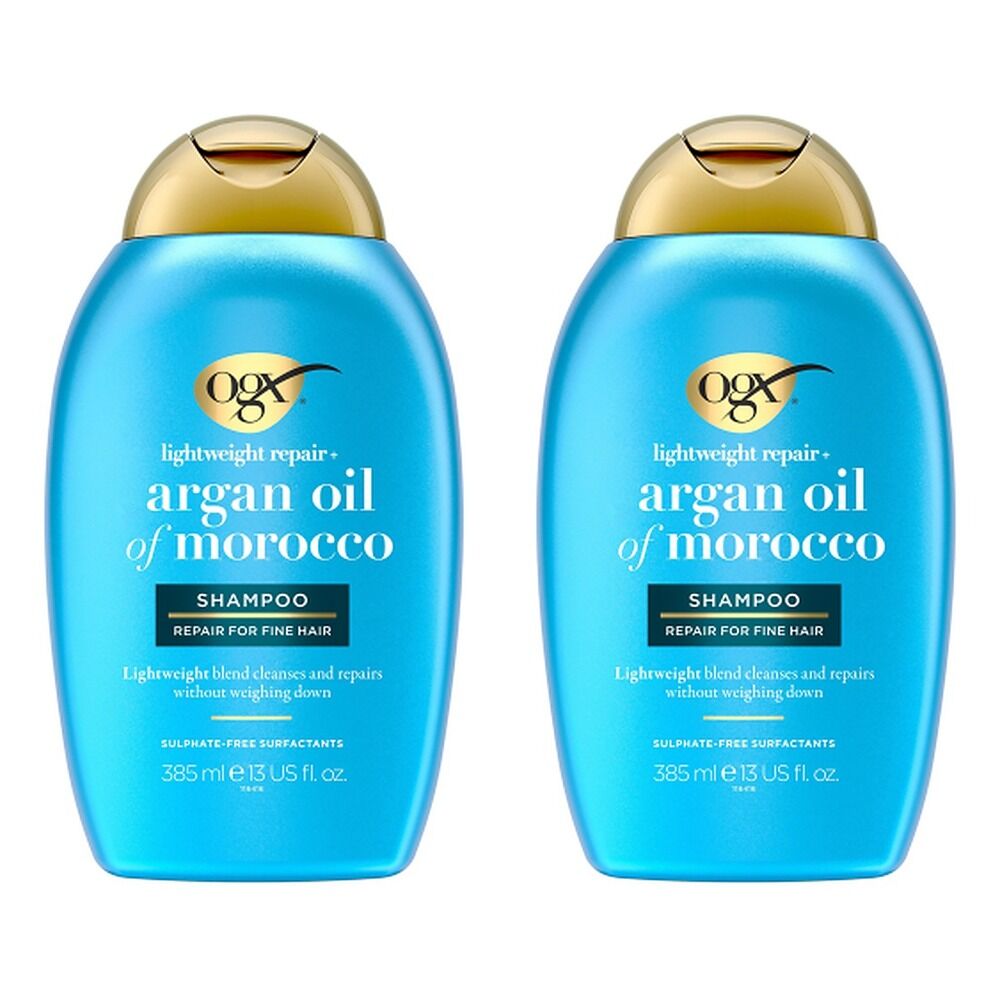 OGX Argan Oil of Morocco Lightweight Shampoo 385mL Pack of 2