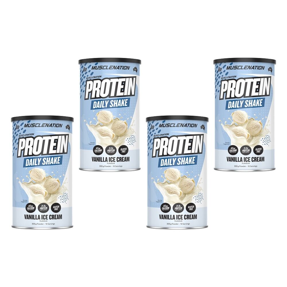 Muscle Nation Protein Daily Shake Vanilla Ice Cream 300g Pack of 4